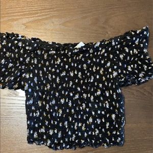 off the shoulder crop top